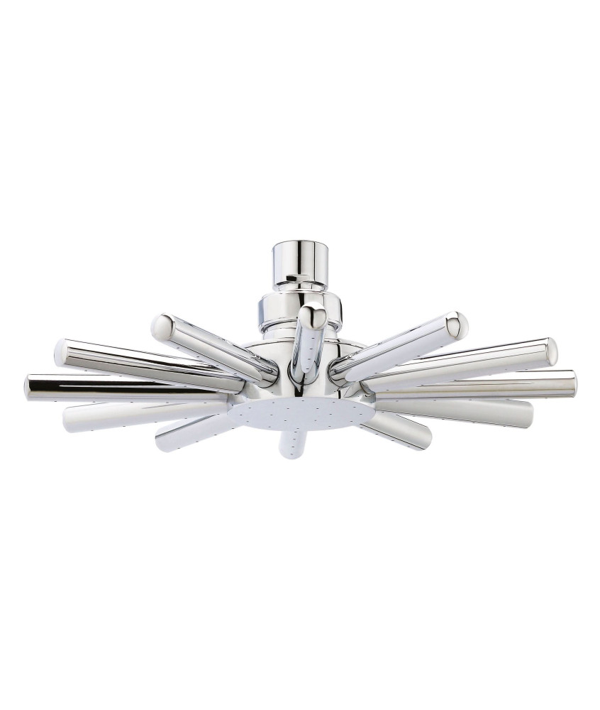 Hudson Reed Fixed Shower Heads Fixed Head, Unique Cloudburst Rainfall Shower Head in Chrome