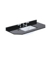 Old London Wall Hung Angled Marble Top Square Basin 3 Tap Hole, Durable Ceramic Basin with Natural Stone Countertop Top in Pr...