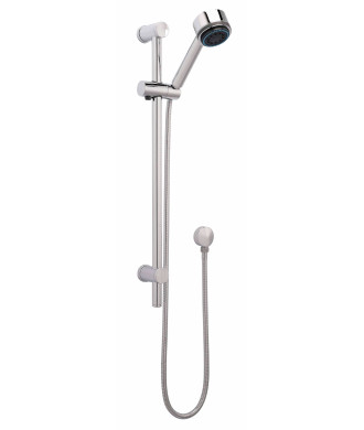 Nuie Round Shower Slider Rail Kit - Chrome