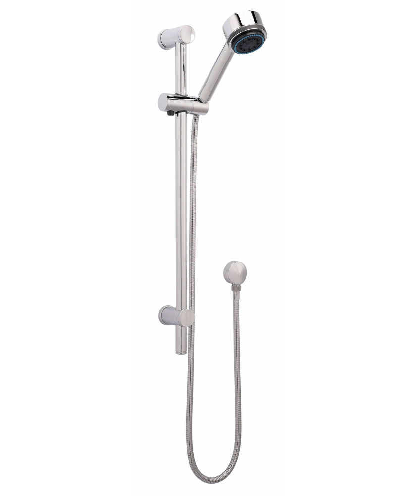 Nuie Round Shower Slider Rail Kit - Chrome
