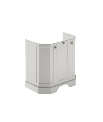 Old London Floor Standing Angled 3 Door Vanity Unit with Ceramic Basin, Traditional Bathroom Sink Cabinet in Timeless Sand, 6...