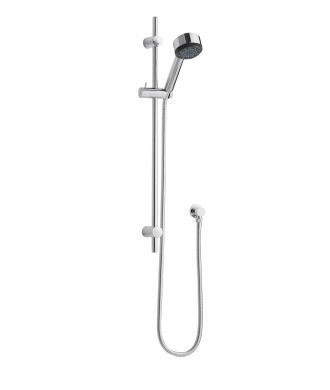 Hudson Reed Linear Slide Rail Kit, Multi-Function Handset & Shower Riser Rail Slider in Chrome