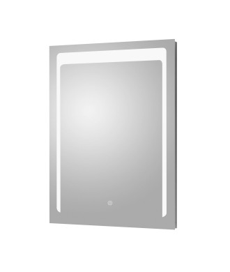 Hudson Reed 700 x 500mm LED MirrorVertical Rectangular Touch Sensor Bathroom Mirror, Surface-Mounted with a Sleek Chrome Finish