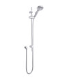 Hudson Reed Water Saving Slide Rail Kit, Multi-Function Handset & Shower Riser Rail Slider with Air Induction Technology, Chrome