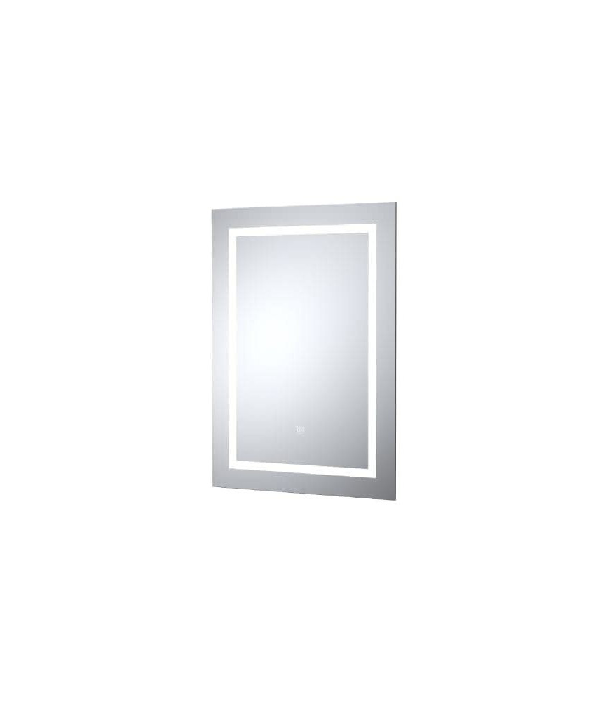 Hudson Reed 800 x 600mm Touch Sensor MirrorLarge Vertical Rectangular Bathroom Mirror, Surface-Mounted with a Stylish Chrome ...