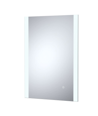Hudson Reed 700 x 500mm Ambient LED MirrorVertical Rectangular Bathroom Mirror with Soft Ambient Lighting & Chrome Finish