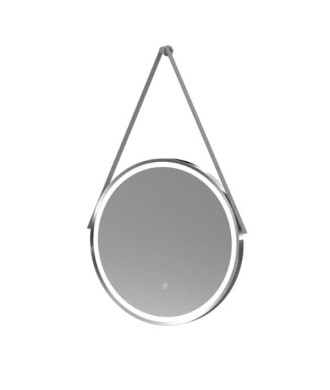 Hudson Reed 600mm Round Brushed Brass Illuminated MirrorElegant Design with Touch Sensor, Surface-Mounted for a Premium Finish