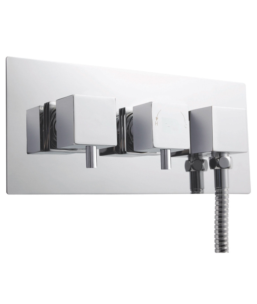 Nuie Volt Dual Handle Concealed Shower Valve With Diverter - Chrome