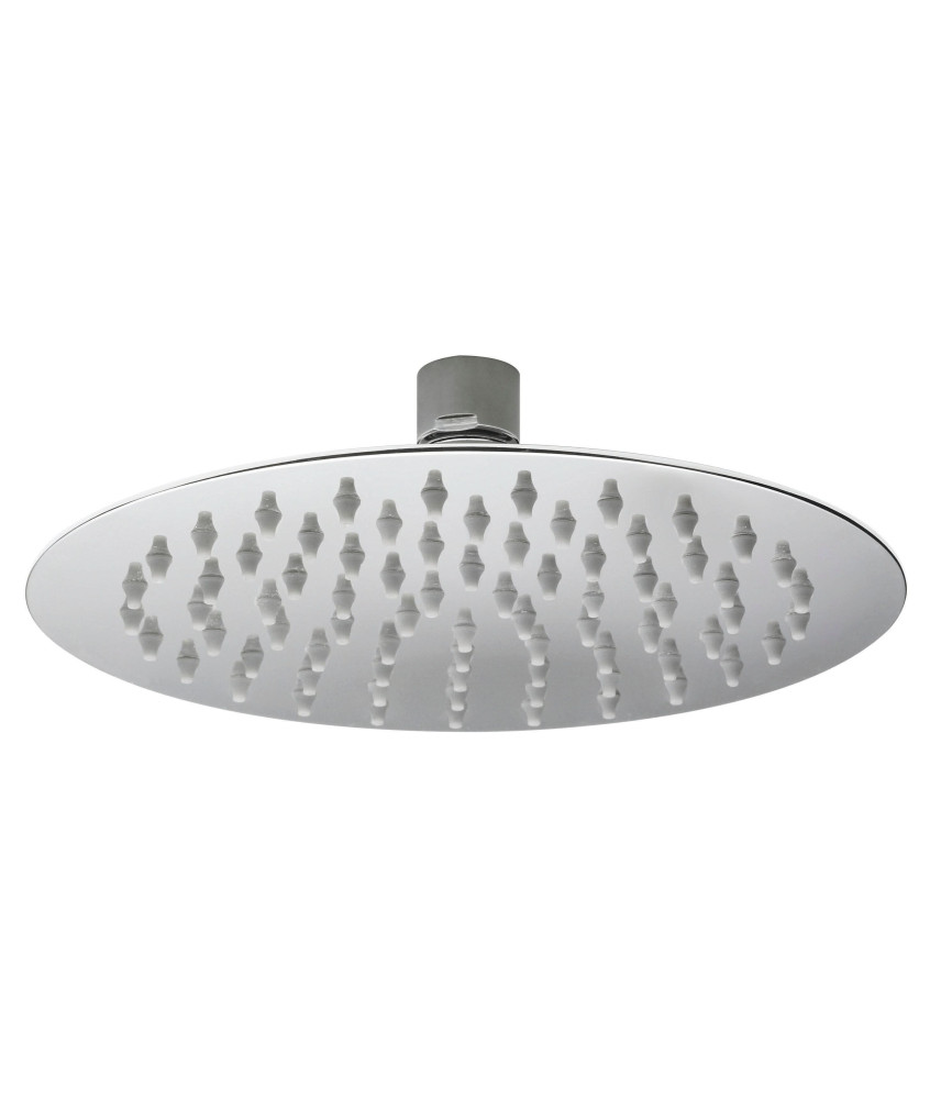 Hudson Reed Round Fixed Head 200mm Diameter, Modern Rainfall Shower Head in Chrome