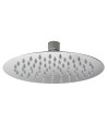 Hudson Reed Round Fixed Head 200mm Diameter, Modern Rainfall Shower Head in Chrome