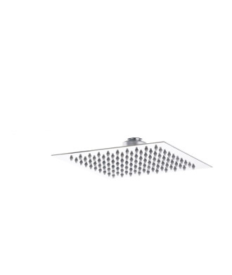 Hudson Reed Square Fixed Head 200mm Diameter, Modern Rainfall Shower Head in Chrome