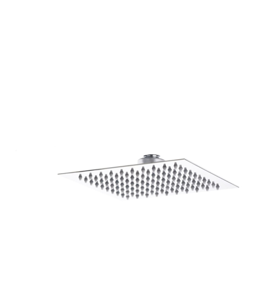 Hudson Reed Square Fixed Head 200mm Diameter, Modern Rainfall Shower Head in Chrome