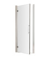 Hudson Reed Apex Hinged Shower Door, Durable Toughened Glass Shower Door with Frame & Minimalist T-Bar in Chrome, 700mm