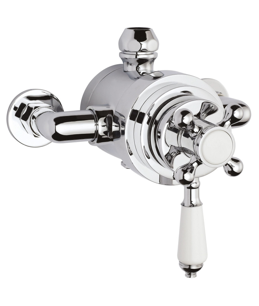 Nuie Victorian Concentric Dual Handle Exposed Shower Valve - Chrome