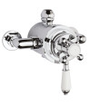 Nuie Victorian Concentric Dual Handle Exposed Shower Valve - Chrome