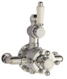Nuie Victorian Dual Handle Exposed Shower Valve - Chrome