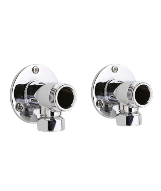 Nuie Bar Shower Elbow Unions Pair - Chrome