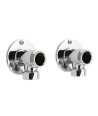 Nuie Bar Shower Elbow Unions Pair - Chrome