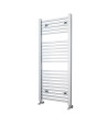 Nuie Straight Heated Towel Rail - 1200mm x 500mm - Chrome