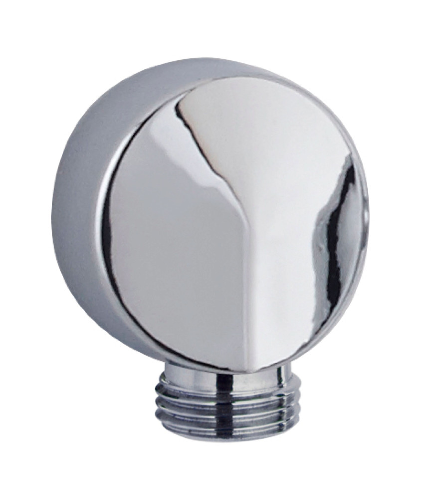 Nuie Round 53mm Wide Outlet Elbow - Chrome