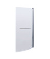 Nuie Curved B Shaped Shower Bath Screen With Towel Rail - 1435mm x 870mm - Polished Chrome
