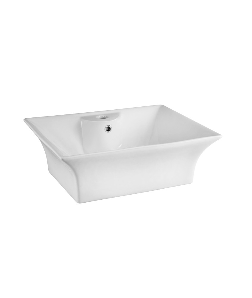 Nuie 480mm Sit-On Countertop Basin - 1 TH - White