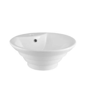 Nuie 460mm Sit-On Countertop Basin - 1 TH - White
