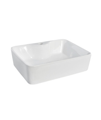 Nuie 485mm Sit-On Countertop Basin - 1 TH - White