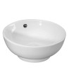 Nuie 410mm Sit-On Countertop Basin - No TH - White