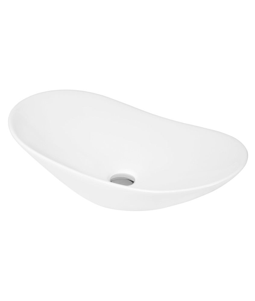 Nuie 615mm Sit-On Countertop Basin - No TH - White