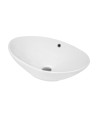 Nuie 588mm Sit-On Countertop Basin - No TH - White