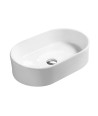 Nuie 565mm Sit-On Countertop Basin - No TH - White
