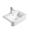 Nuie 570mm Semi Recessed Basin - White