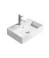 Nuie 500mm Sit-On Countertop Basin - 1 TH - White