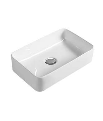 Nuie 365mm Sit-On Countertop Basin - No TH - White