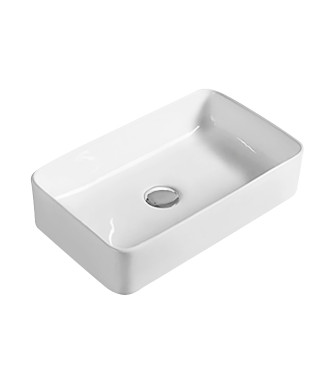 Nuie 465mm Sit-On Countertop Basin - No TH - White