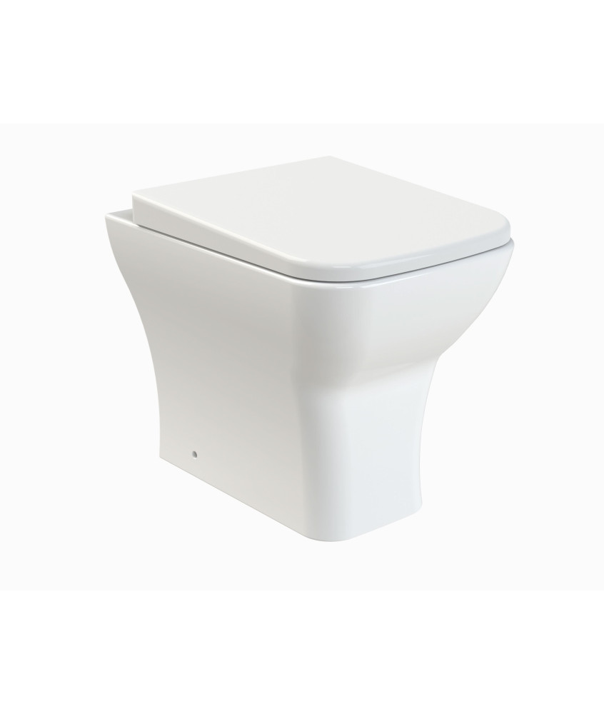 Nuie Ava Rimless Back to Wall Toilet With Soft Close Seat - White