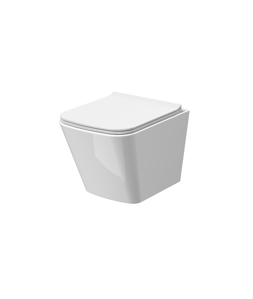 Nuie Ava Wall Hung Toilet With Slim Sandwich Soft Close Seat - White