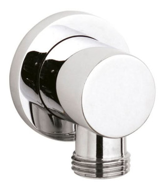 Nuie Round 45mm Wide Outlet Elbow - Chrome