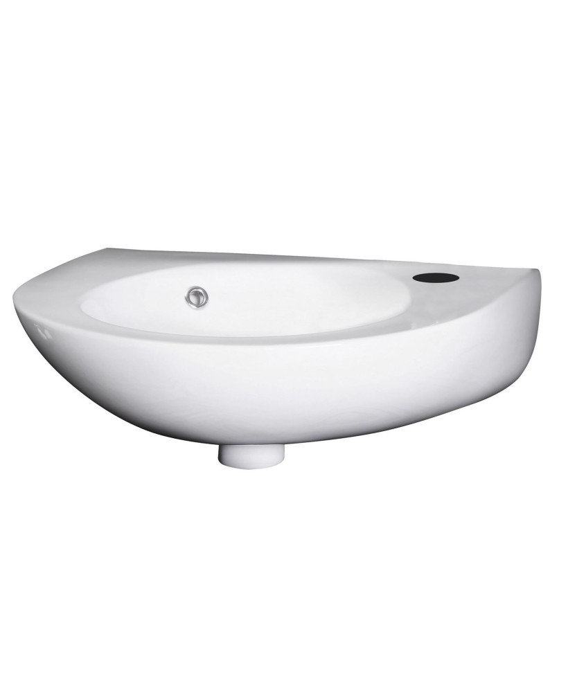 Nuie Melbourne Round 350mm Wall Hung Cloakroom Basin - 1 TH - White