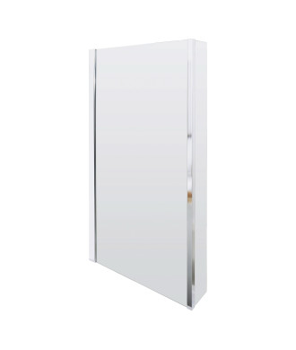 Nuie Pacific L Shaped Shower Bath Screen - 1400mm x 805mm - Polished Chrome