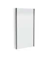 Nuie Square L-Shaped Fixed Bath Screen with Return Panel, Durable Toughened Glass Reversible Design for Modern Bathrooms in B...