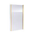 Nuie Square L-Shaped Hinged Bath Screen with Return Panel, Durable Toughened Glass Reversible Design for Modern Bathrooms in ...