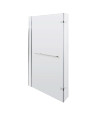 Nuie Pacific L Shaped Shower Bath Screen With Towel Rail - 1400mm x 805mm - Polished Chrome