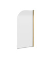 Nuie Pacific Round Top Hinged Shower Bath Screen - 1430mm x 785mm - Brushed Brass