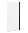 Nuie Pacific Hinged Shower Bath Screen - 1430mm x 785mm - Matt Black