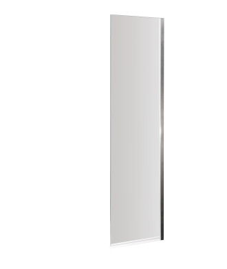Nuie Pacific Fixed Shower Bath Screen - 1400mm x 350mm - Polished Chrome