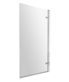 Nuie Pacific Square Hinged Shower Bath Screen - 1520mm x 830mm - Chrome