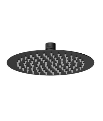 Hudson Reed Fixed Shower Heads Fixed Head, Round Minimalist Design, Stylish Shower Head in Matt Black
