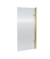 Nuie Fluted Square Hinged Bath Screen, Durable Toughened Glass Profile Reversible Fit for Straight Baths, Modern Bath Shower ...